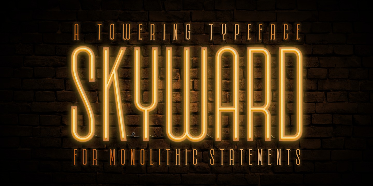 Skyward Regular Inline Font preview